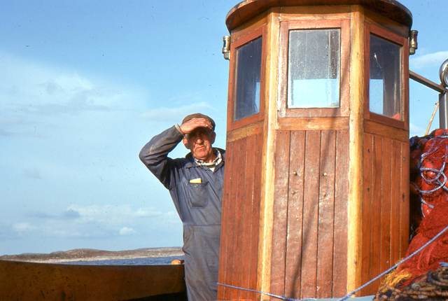 Ivan Jansson i båten