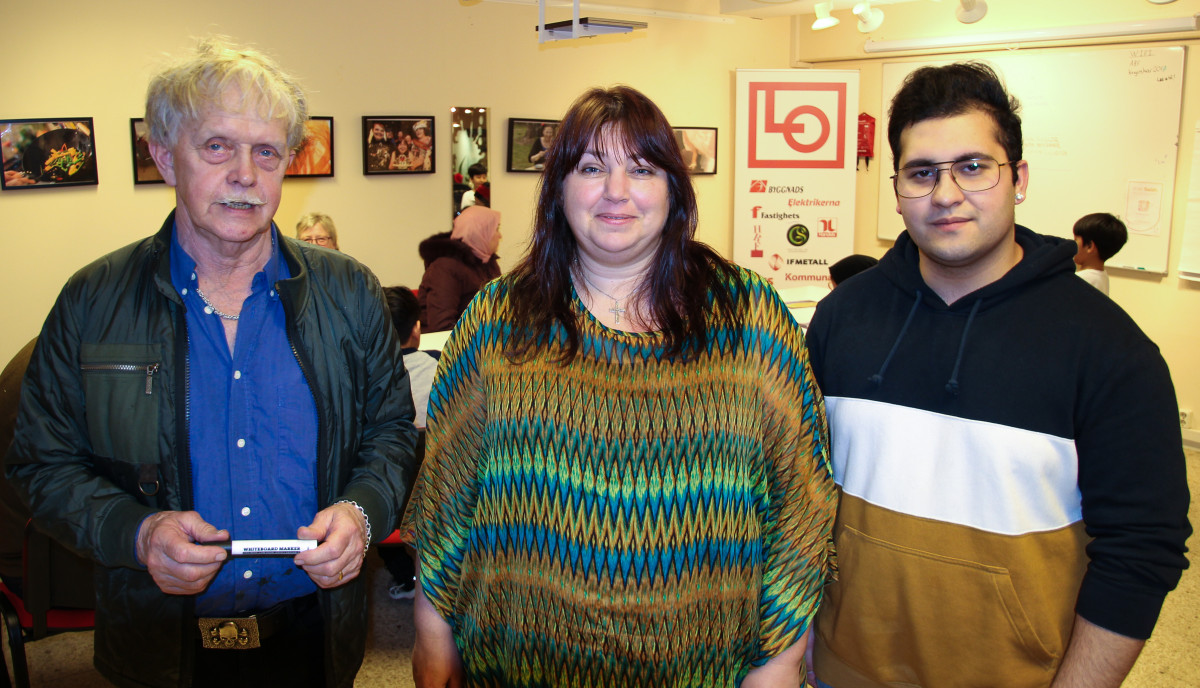 Tyrone Andersson, Anna Salén och Roman Etehadi (praktikant från gymnasiet i Strömstad)