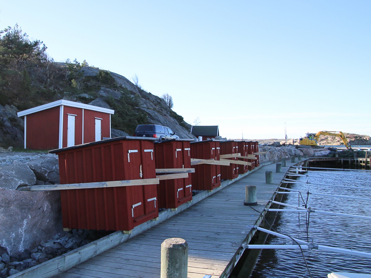 Nya förådsbodar i Skredfors Foto:Lars Joelsson