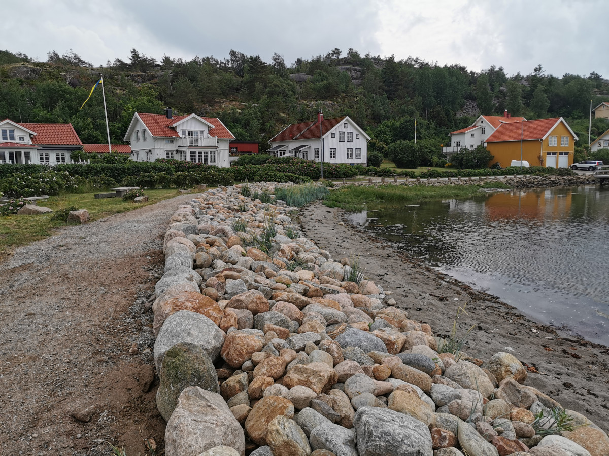 Vår nya fina stenslänt. Foto:Lars Joelsson