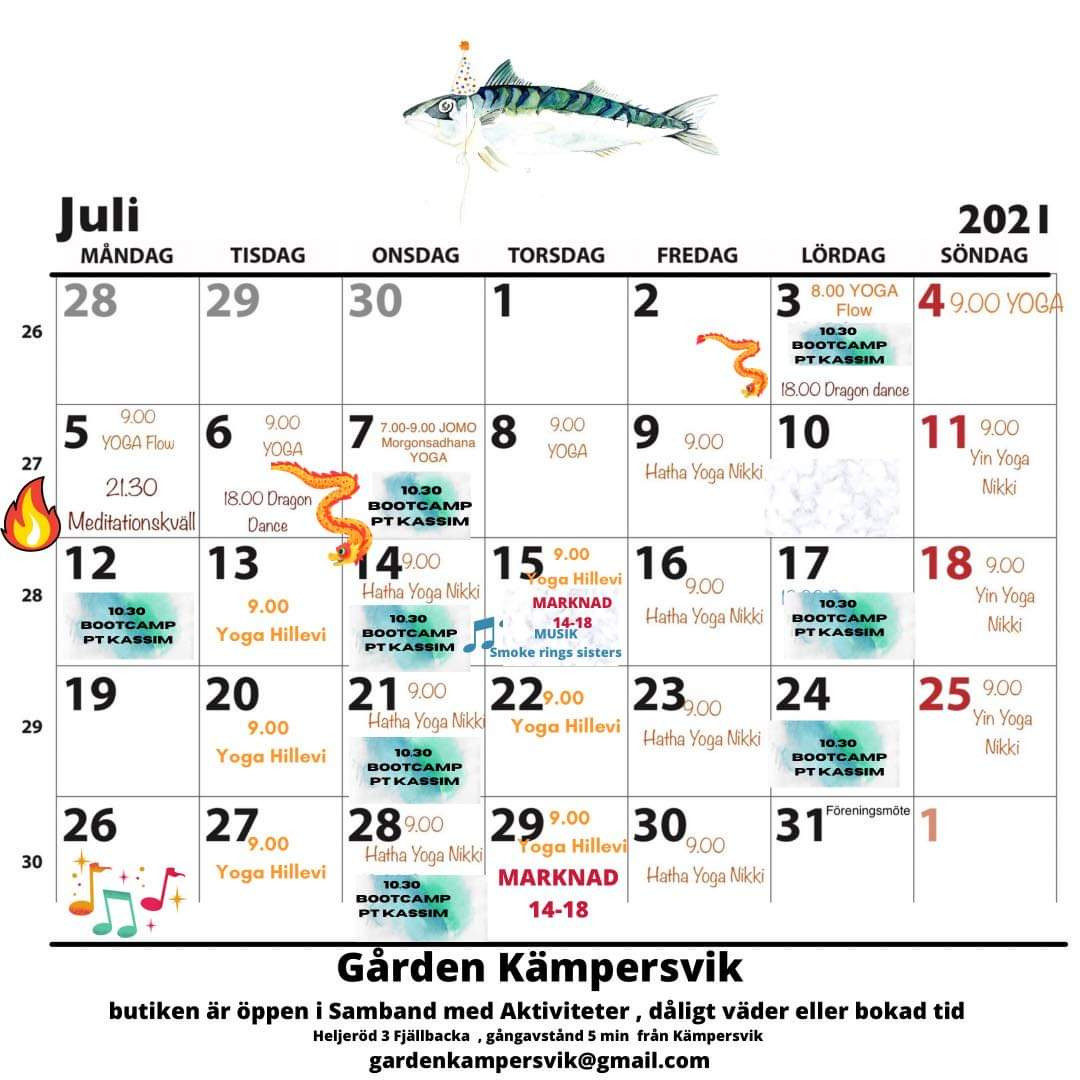 Aktiviteter juli